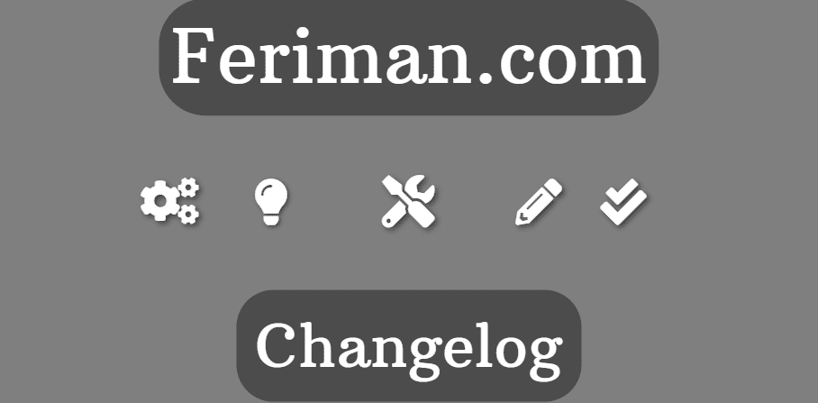 Feriman.com Changelog