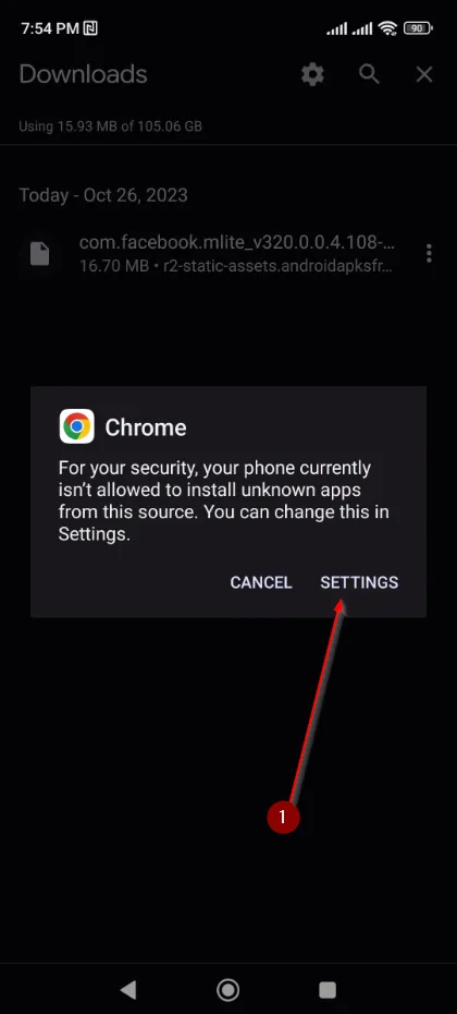 Install and Use Facebook Lite from apk on Android