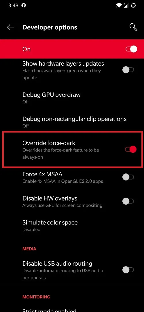 Dark Mode for Messenger Lite