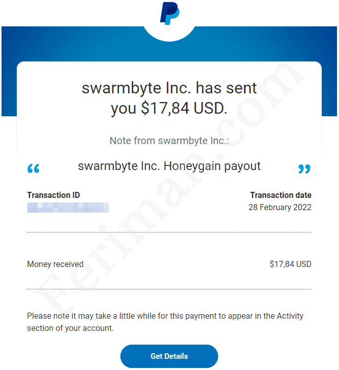 Honeygain 2nd payout