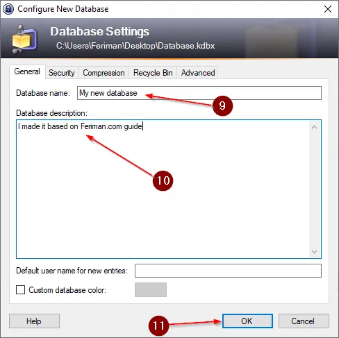 New Database KeePass