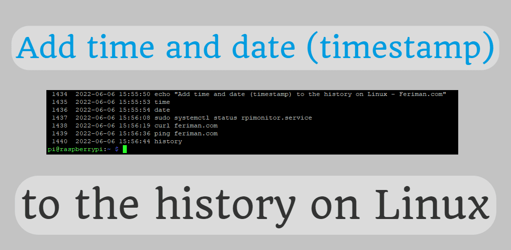 Add time and date (timestamp) to the history on Linux