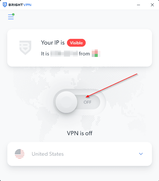 Bright VPN turn on