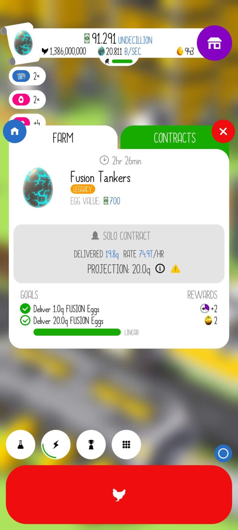 Egg Inc Projection before